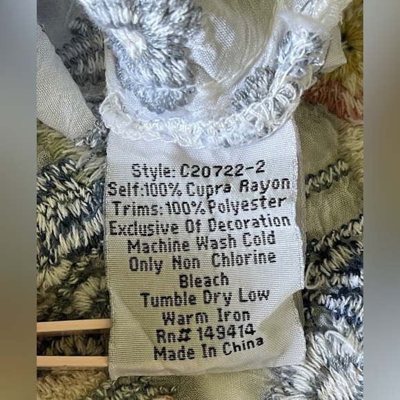 Johnny Was Azalia Floral Embroidered Tunic Top | Size M | NWT Boho Lace Trim - Picture 11 of 13